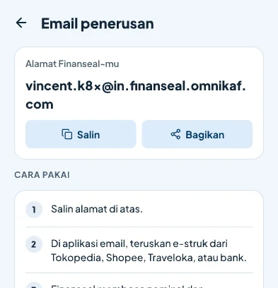Alamat email penerusan pribadimu dan cara memakainya.